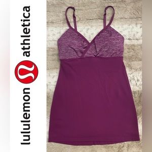 Lululemon Purple Heathered Strappy Racerback Tank Top Gym Yoga Size 6